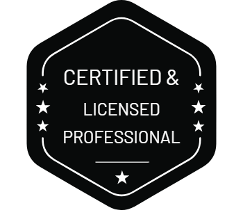 certified & licensed professional badge